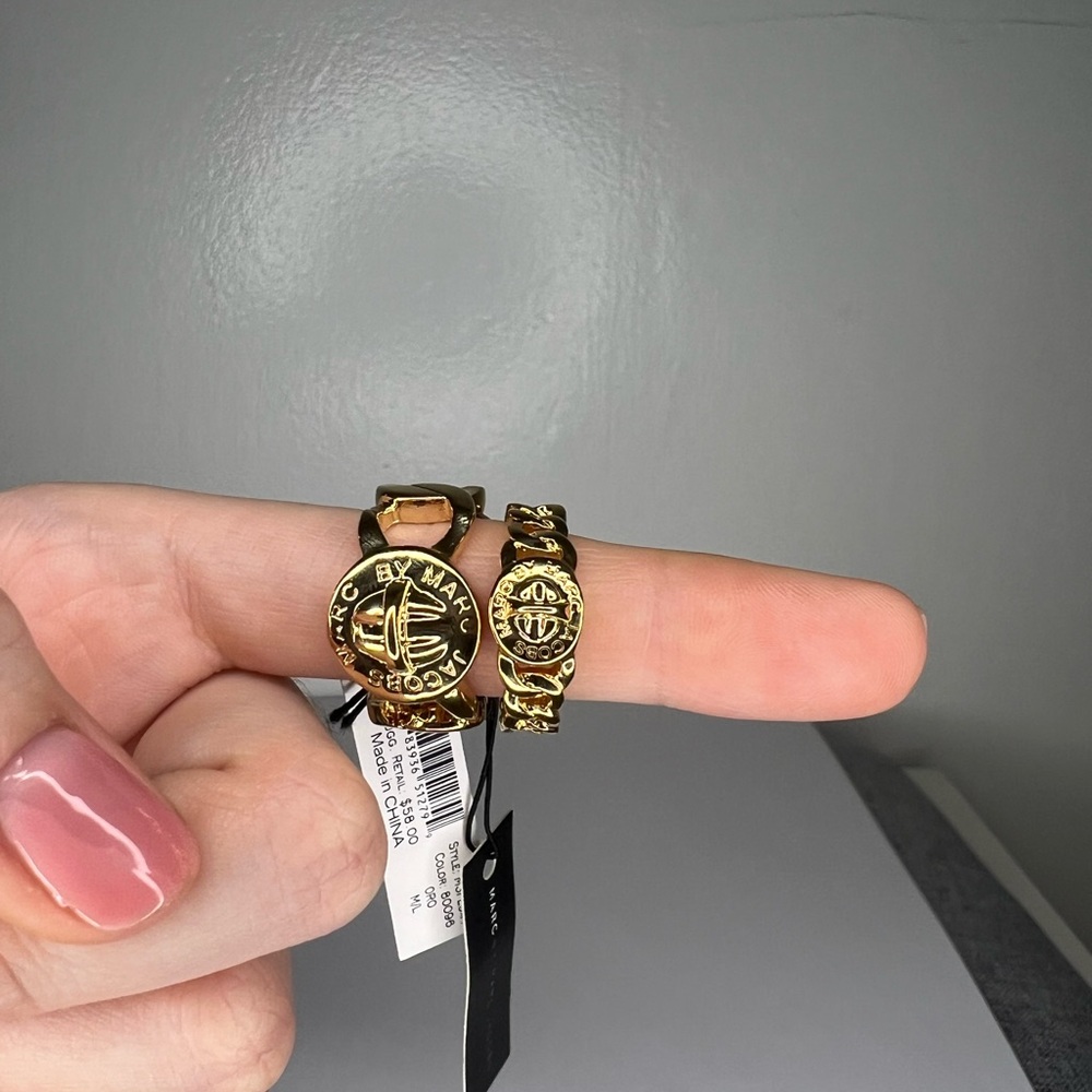 NEW Marc by Marc Jacobs Chain Link Band Ring NWT